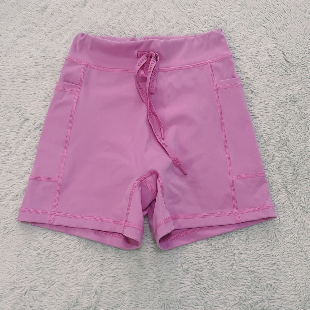 Offline by Aerie pink bike shorts